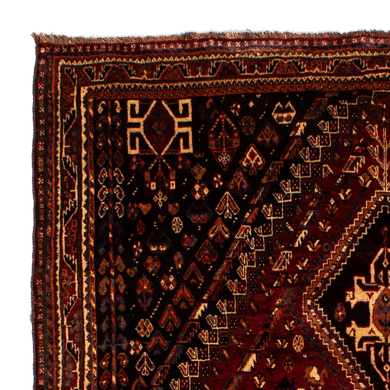 Tapis persan - Nomadic - 266 x 187 cm - rouge foncé