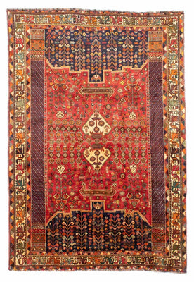 Tapis persan - Nomadic - 283 x 185 cm - rouge