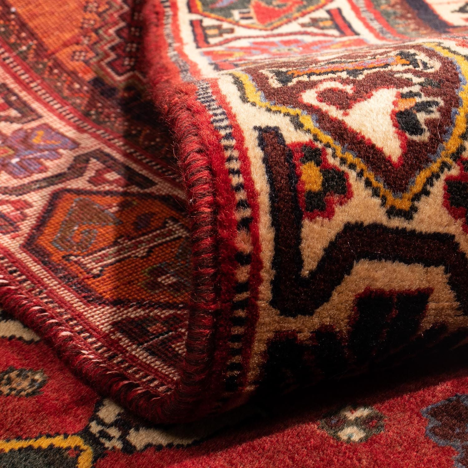 Tapis persan - Nomadic - 284 x 185 cm - rouge foncé