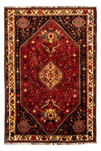 Tapis persan - Nomadic - 270 x 180 cm - rouge foncé