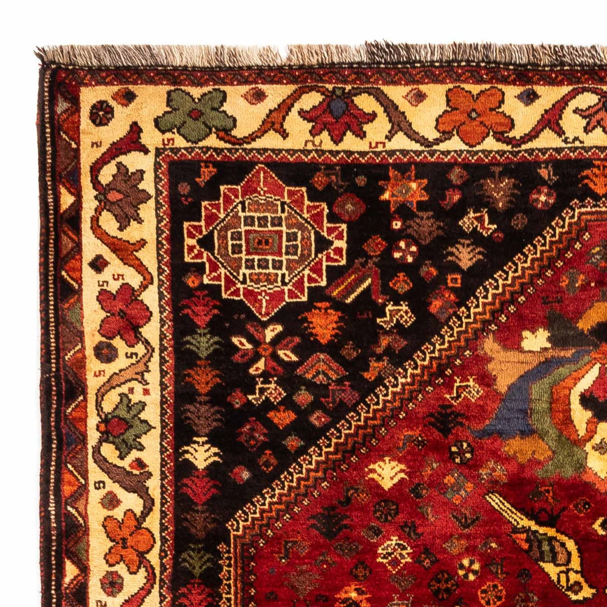 Tapis persan - Nomadic - 270 x 180 cm - rouge foncé