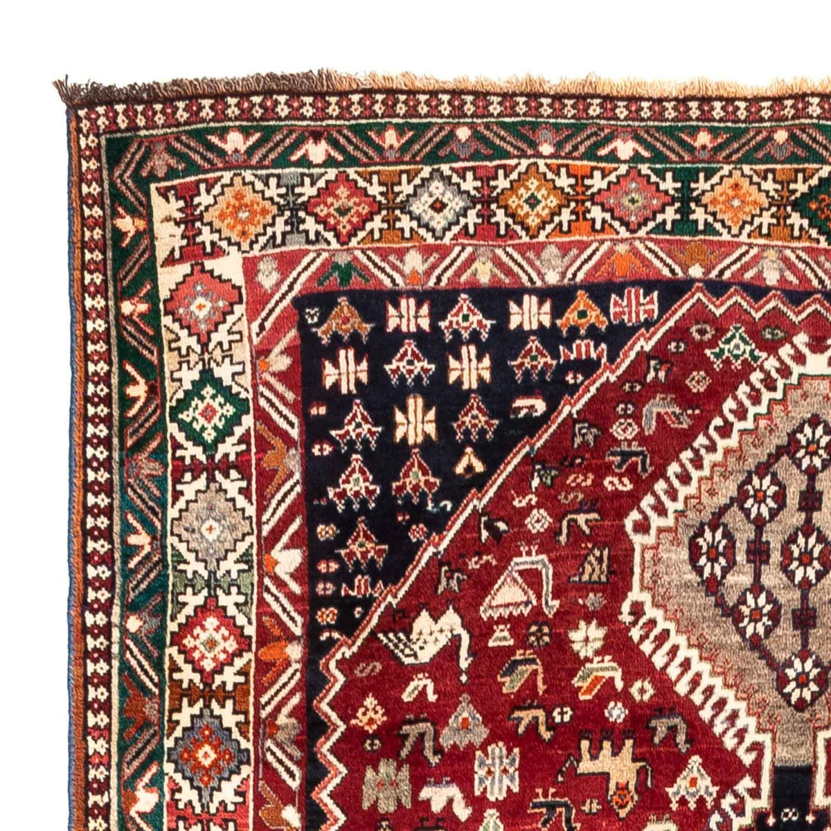 Tapis persan - Nomadic - 285 x 160 cm - rouge foncé