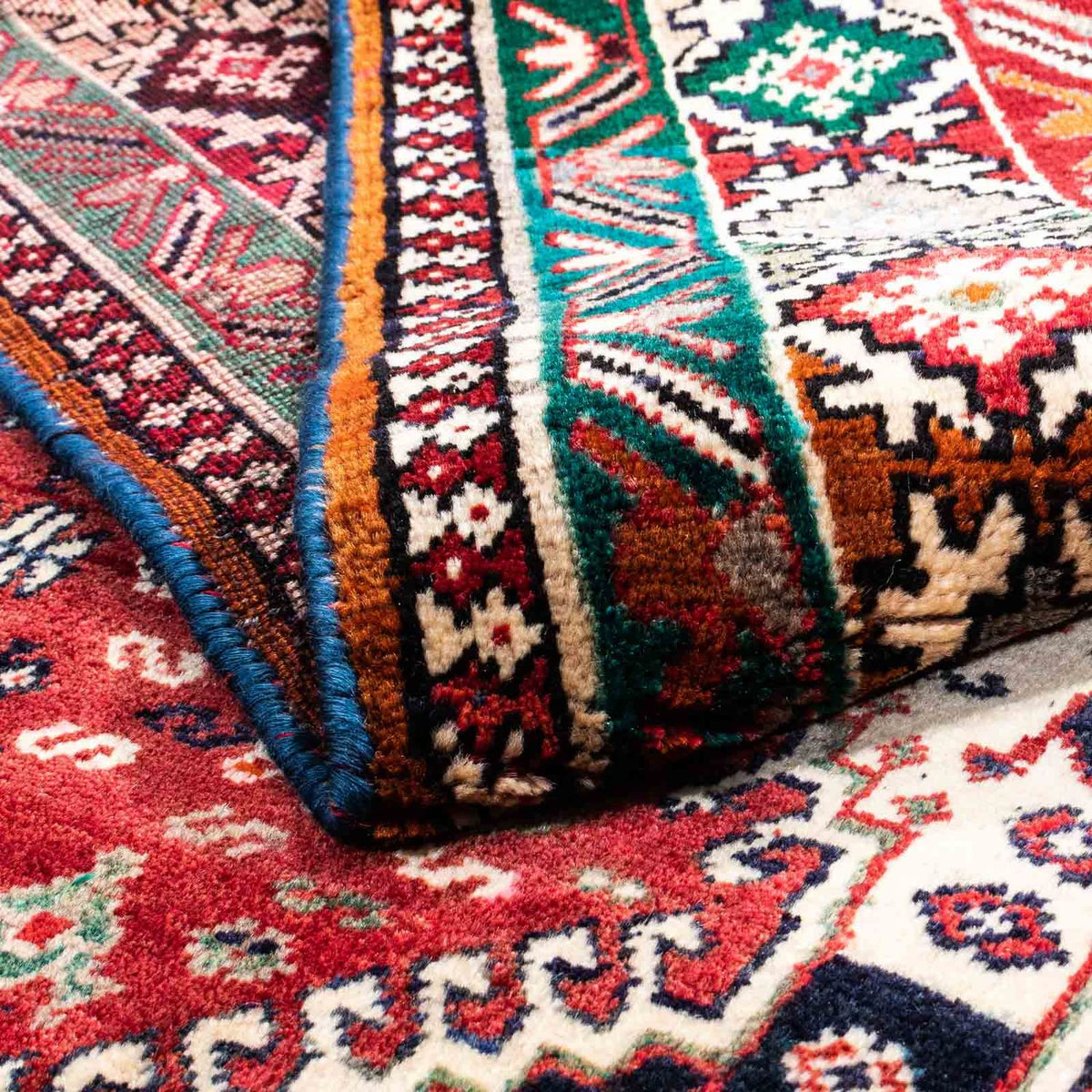 Tapis persan - Nomadic - 285 x 160 cm - rouge foncé