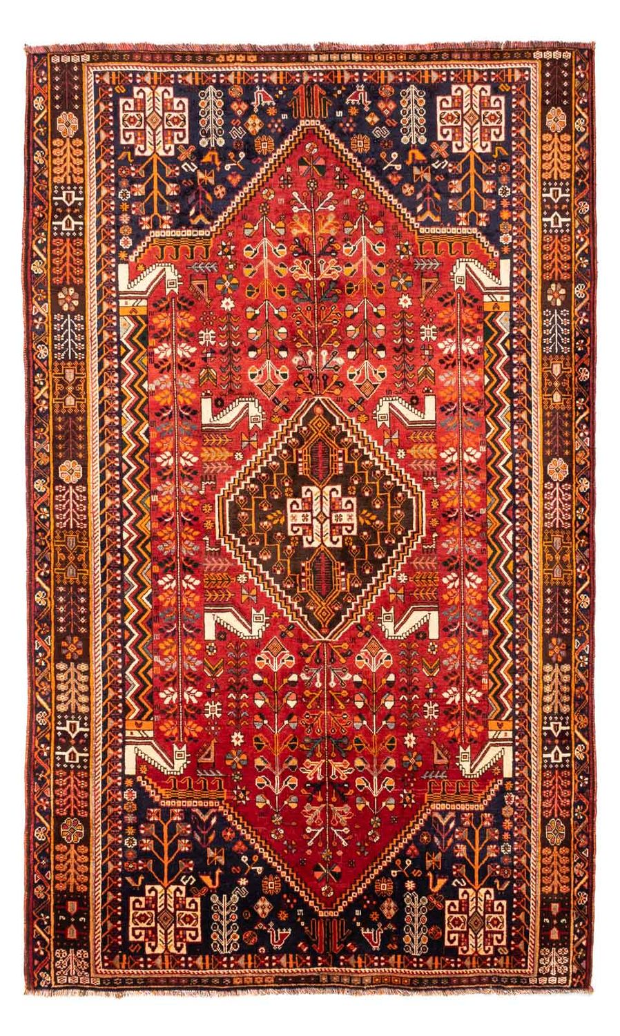 Tapis persan - Nomadic - 278 x 165 cm - rouge foncé