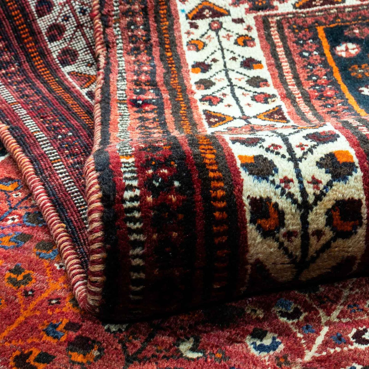 Tapis persan - Nomadic - 258 x 163 cm - rouge foncé