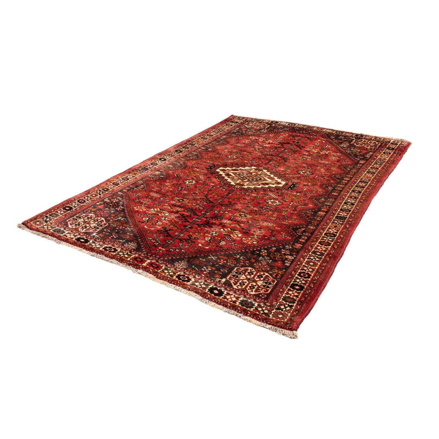 Tapis persan - Nomadic - 243 x 174 cm - rouge foncé