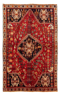 Tapis persan - Nomadic - 247 x 153 cm - rouge foncé