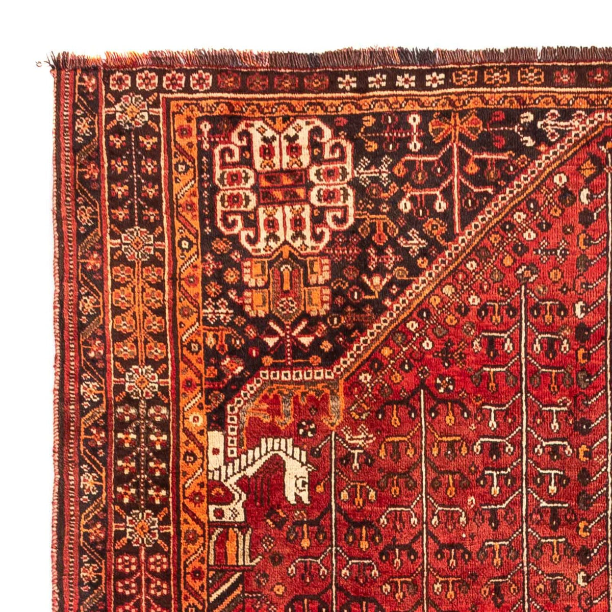 Tapis persan - Nomadic - 240 x 158 cm - rouge foncé