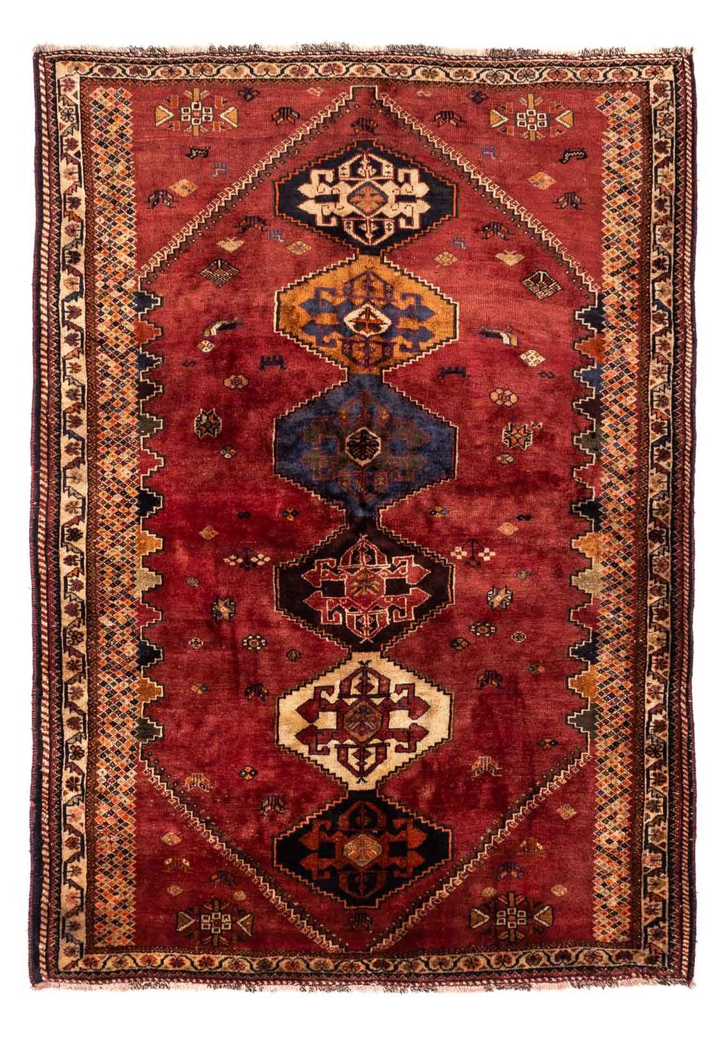 Tapis persan - Nomadic - 238 x 174 cm - rouge foncé