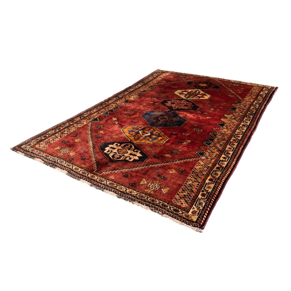 Tapis persan - Nomadic - 238 x 174 cm - rouge foncé