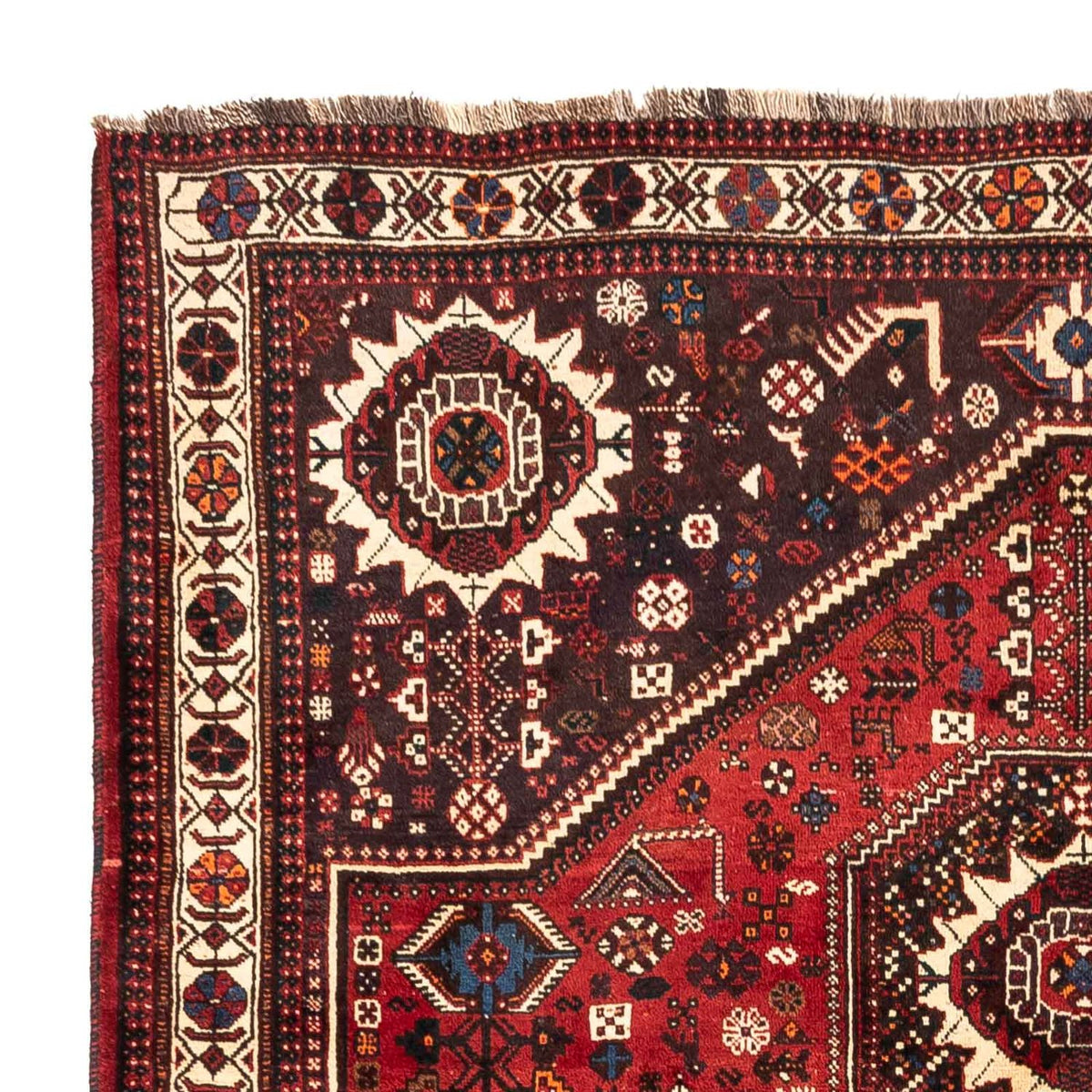 Tapis persan - Nomadic - 244 x 183 cm - rouge foncé