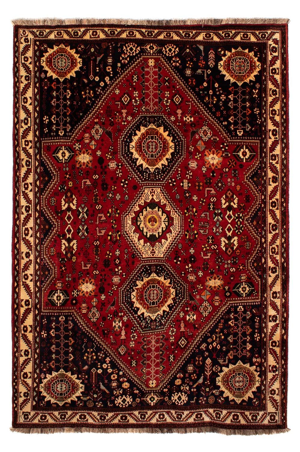 Tapis persan - Nomadic - 295 x 210 cm - rouge foncé