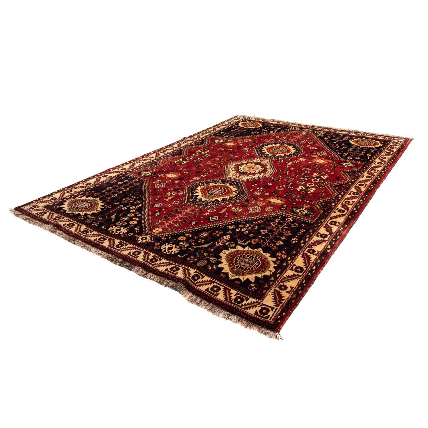 Tapis persan - Nomadic - 295 x 210 cm - rouge foncé