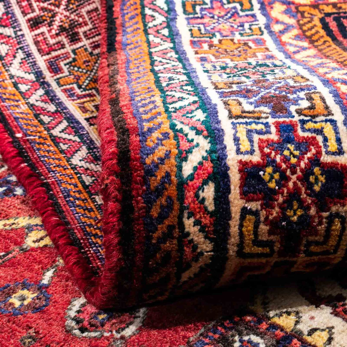 Tapis persan - Nomadic - 250 x 153 cm - rouge foncé