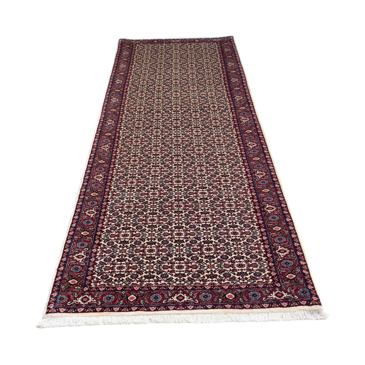 Tapis de couloir Tapis persan - Bidjar - 297 x 86 cm - beige