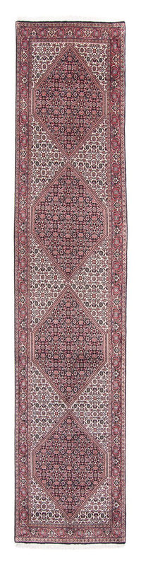 Tapis de couloir Tapis persan - Bidjar - 395 x 81 cm - beige