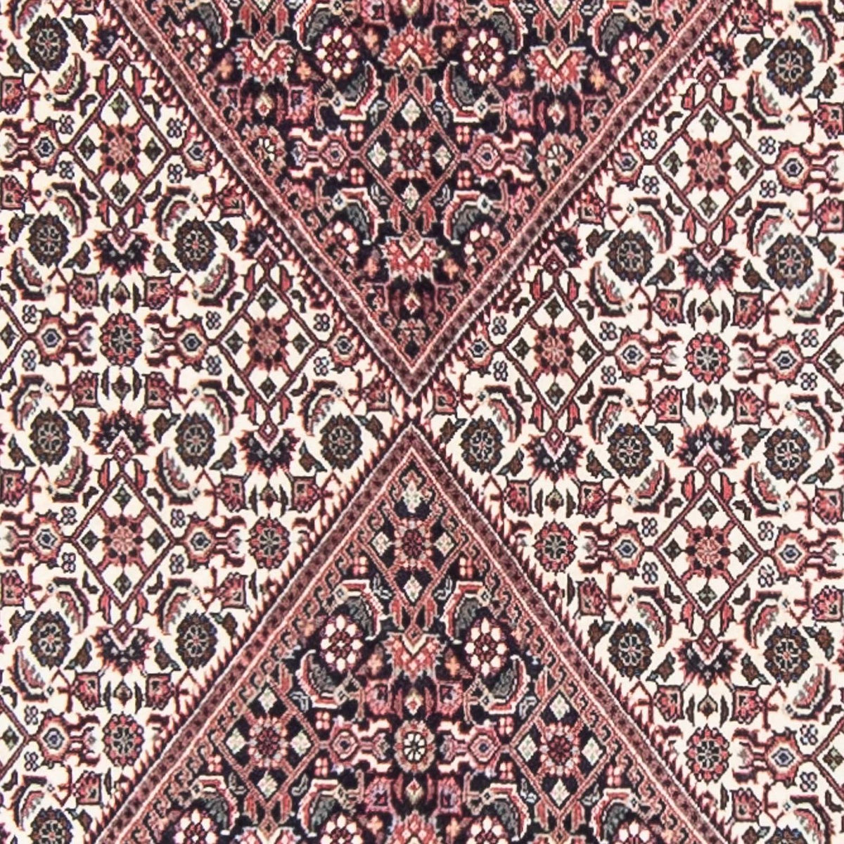 Tapis de couloir Tapis persan - Bidjar - 395 x 81 cm - beige