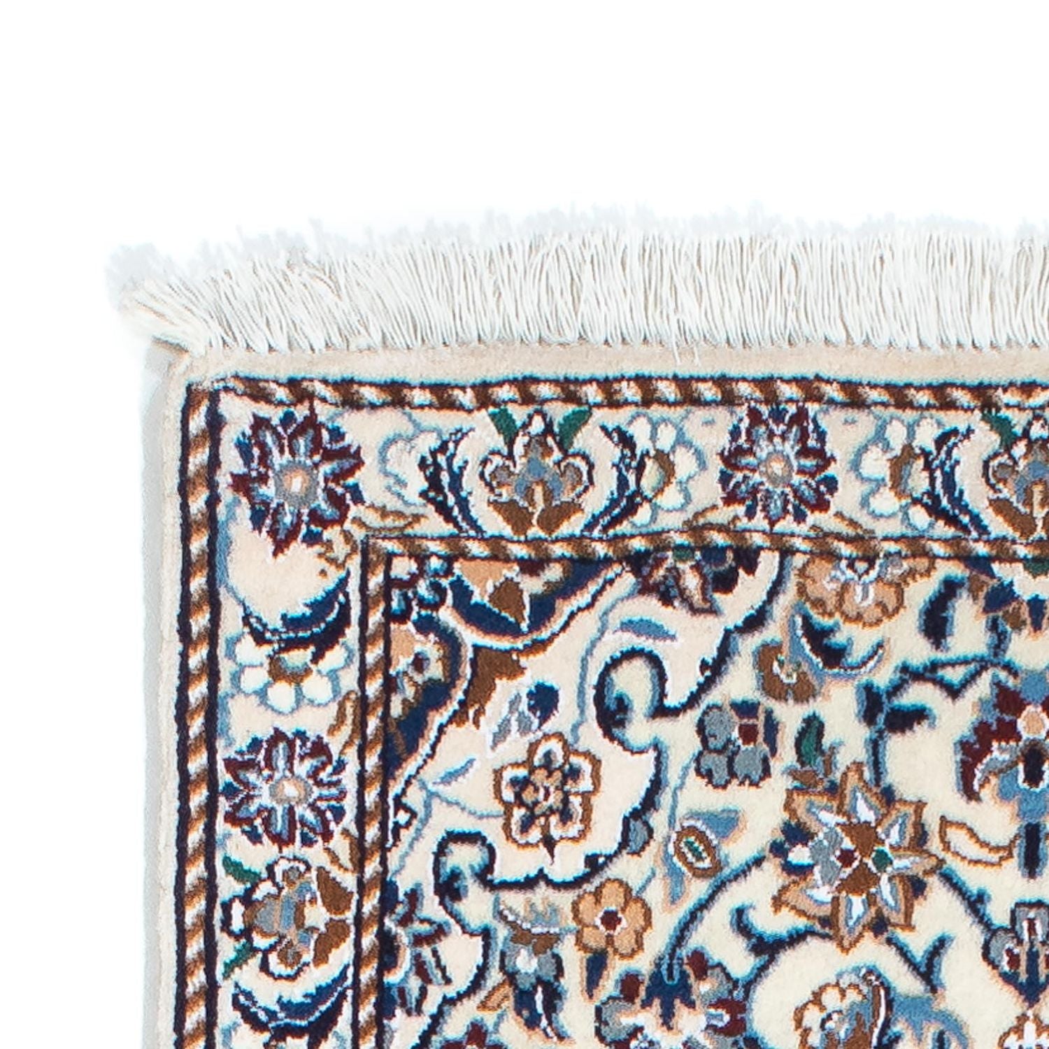 Tapis de couloir Tapis persan - Nain - Royal - 196 x 59 cm - beige