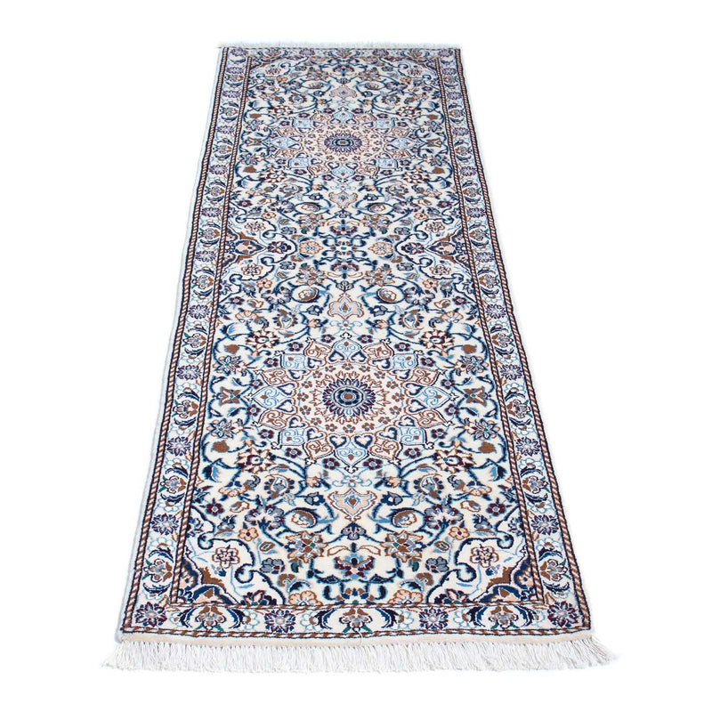 Tapis de couloir Tapis persan - Nain - Royal - 196 x 59 cm - beige