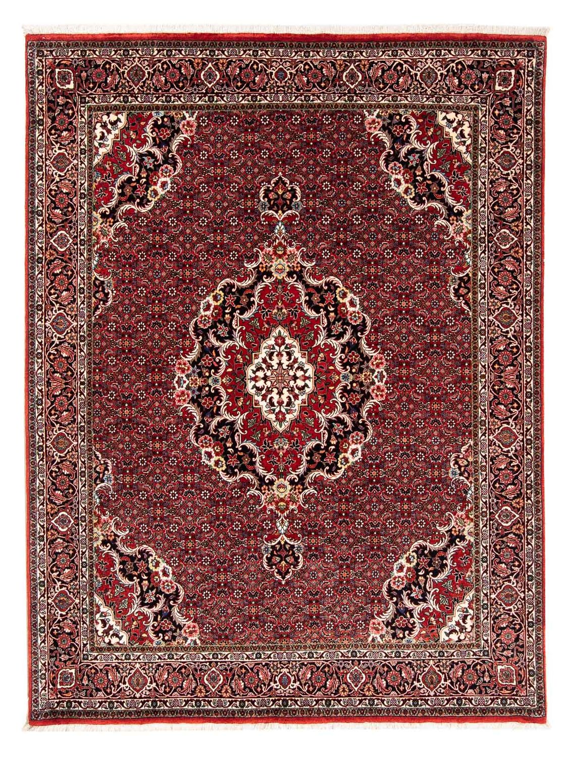 Tapis persan - Bidjar - 229 x 172 cm - rouge foncé