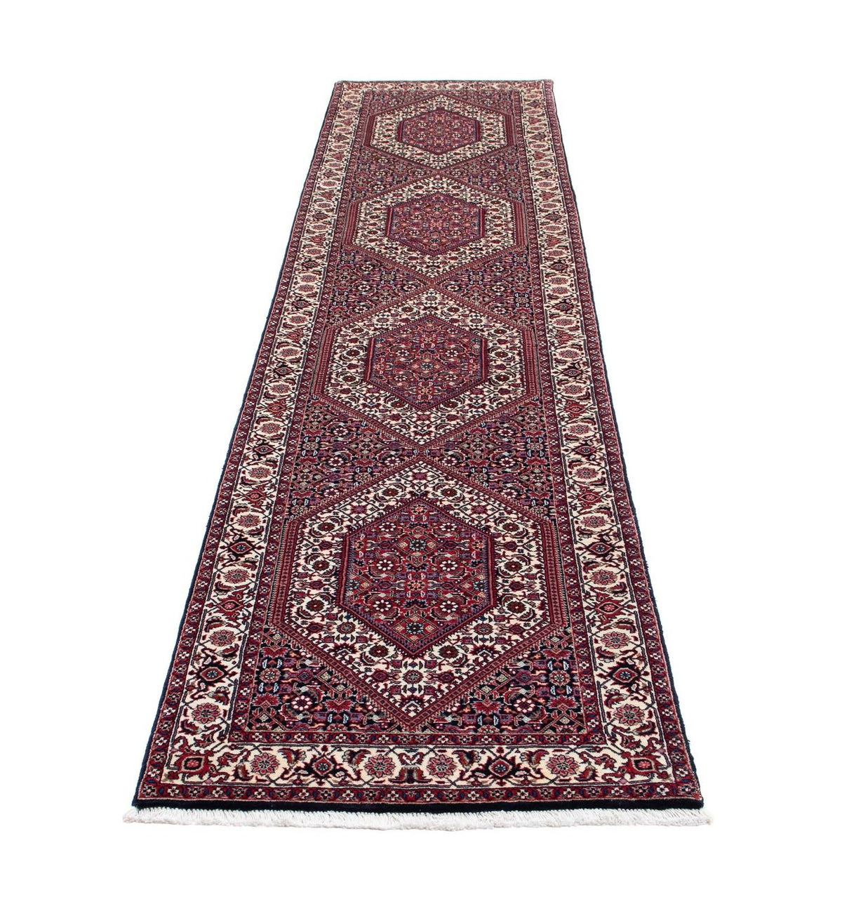 Tapis de couloir Tapis persan - Bidjar - 350 x 71 cm - multicolore