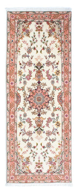 Tapis de couloir Tapis persan - Tabriz - Royal - 215 x 81 cm - beige