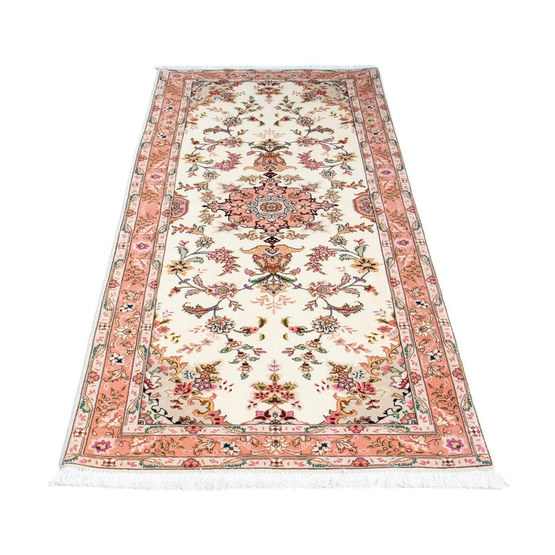Tapis de couloir Tapis persan - Tabriz - Royal - 215 x 81 cm - beige