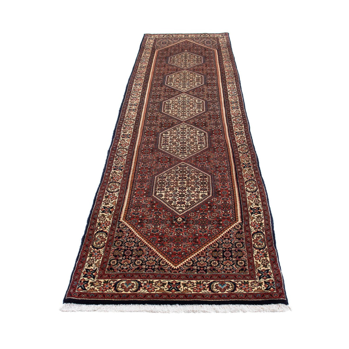 Tapis de couloir Tapis persan - Bidjar - 364 x 78 cm - multicolore
