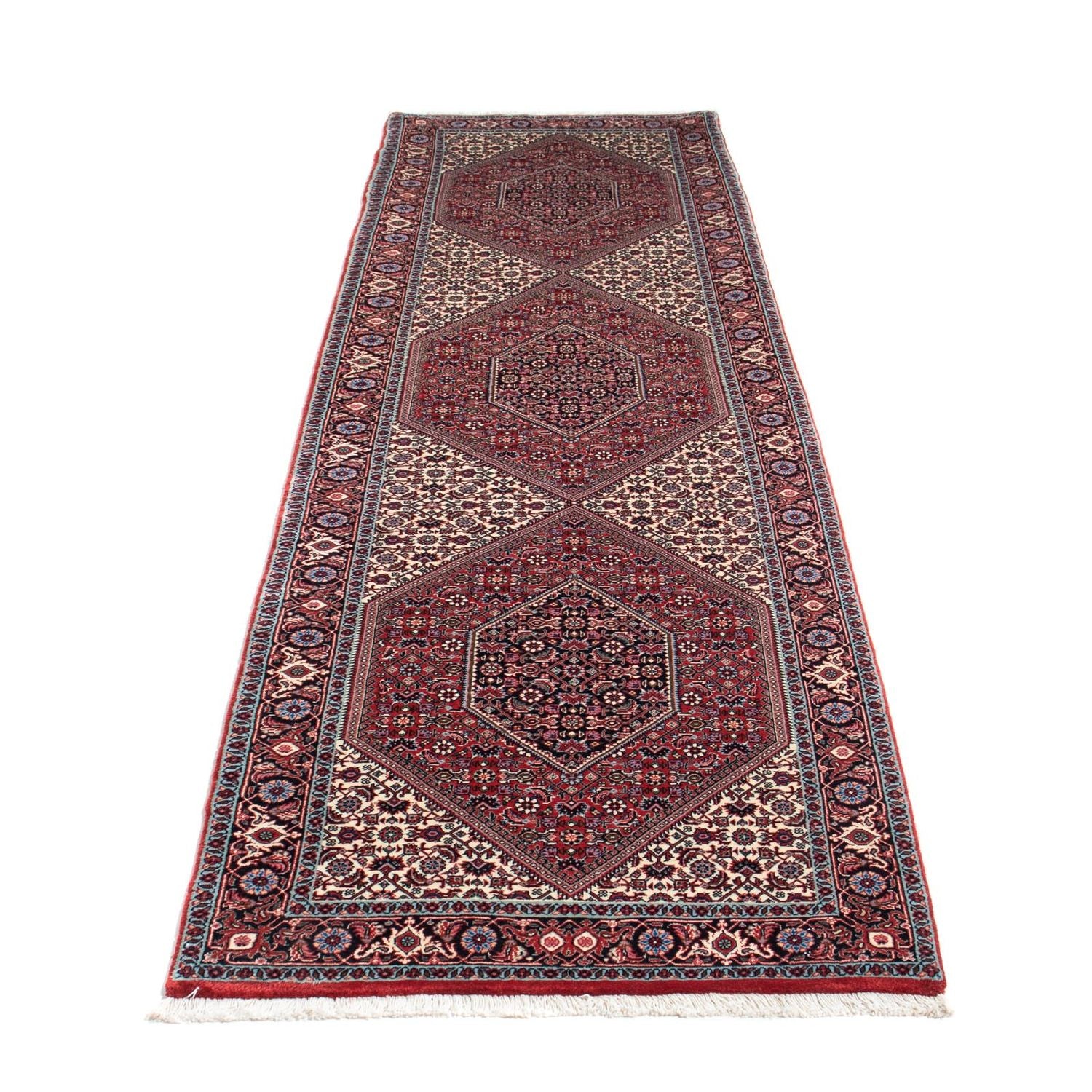 Tapis de couloir Tapis persan - Bidjar - 316 x 82 cm - rouge
