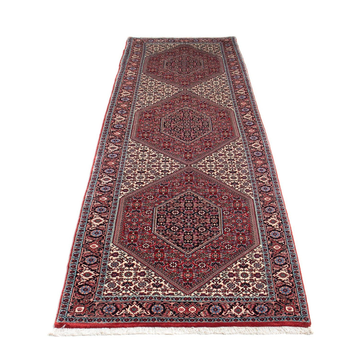 Tapis de couloir Tapis persan - Bidjar - 316 x 82 cm - rouge