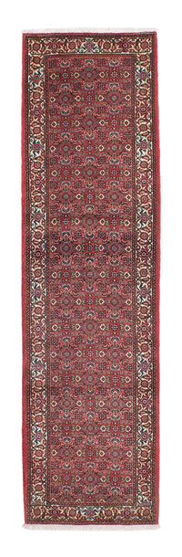 Tapis de couloir Tapis persan - Bidjar - 243 x 68 cm - rouge clair