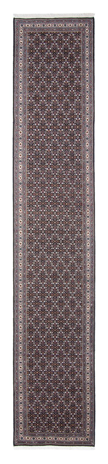 Tapis de couloir Tapis persan - Bidjar - 400 x 70 cm - gris