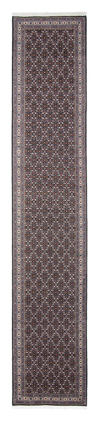 Tapis de couloir Tapis persan - Bidjar - 400 x 70 cm - gris