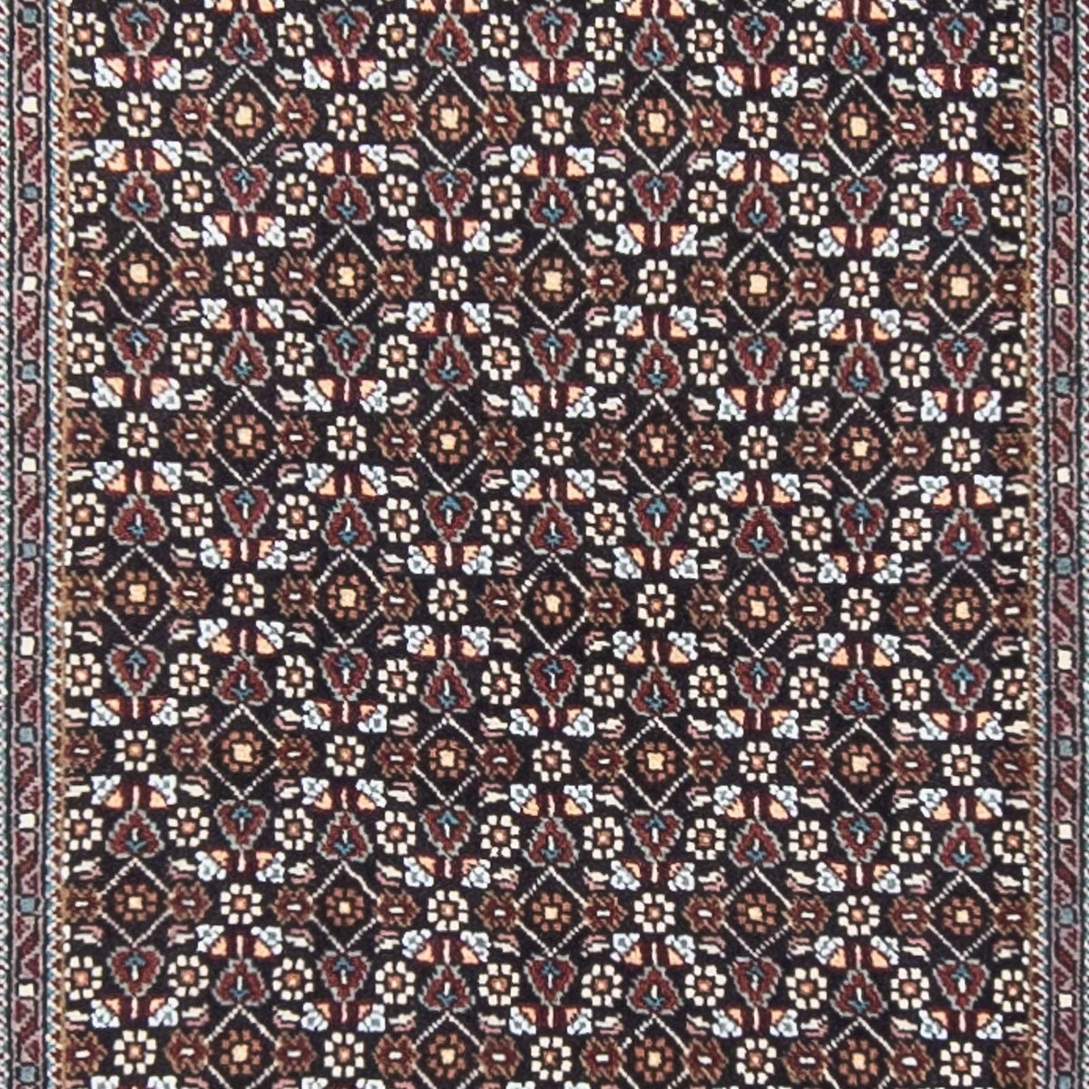 Tapis de couloir Tapis persan - Bidjar - 400 x 70 cm - gris