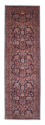 Tapis de couloir Tapis persan - Bidjar - 298 x 83 cm - bleu foncé