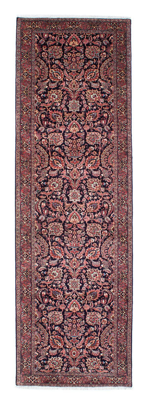 Tapis de couloir Tapis persan - Bidjar - 298 x 83 cm - bleu foncé