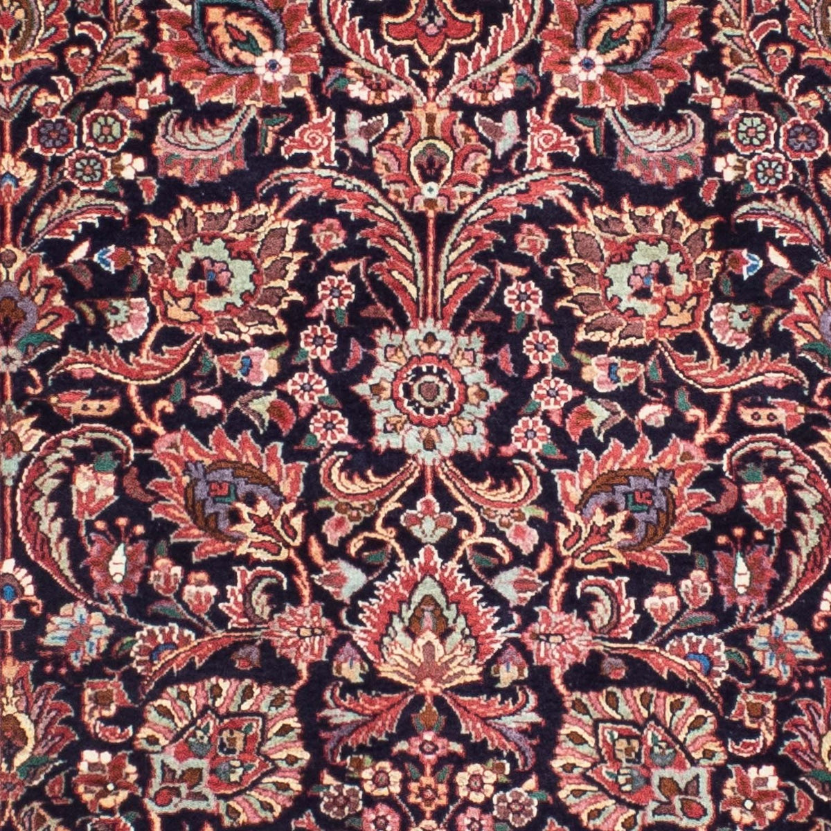 Tapis de couloir Tapis persan - Bidjar - 298 x 83 cm - bleu foncé