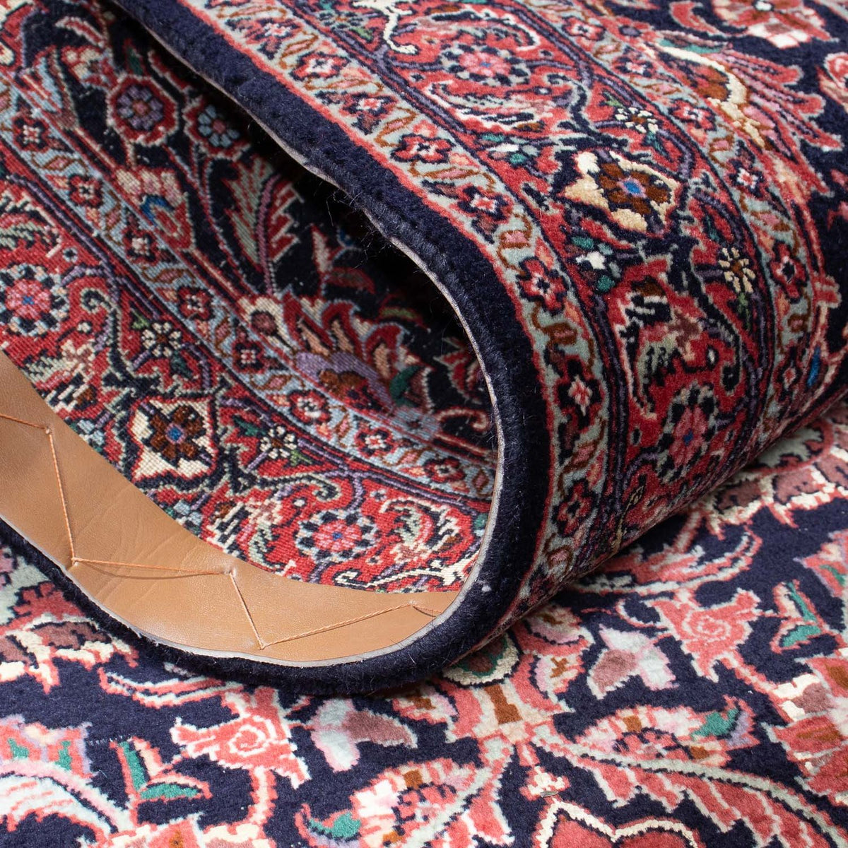 Tapis de couloir Tapis persan - Bidjar - 298 x 83 cm - bleu foncé