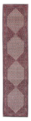 Tapis de couloir Tapis persan - Bidjar - 418 x 86 cm - rouge clair