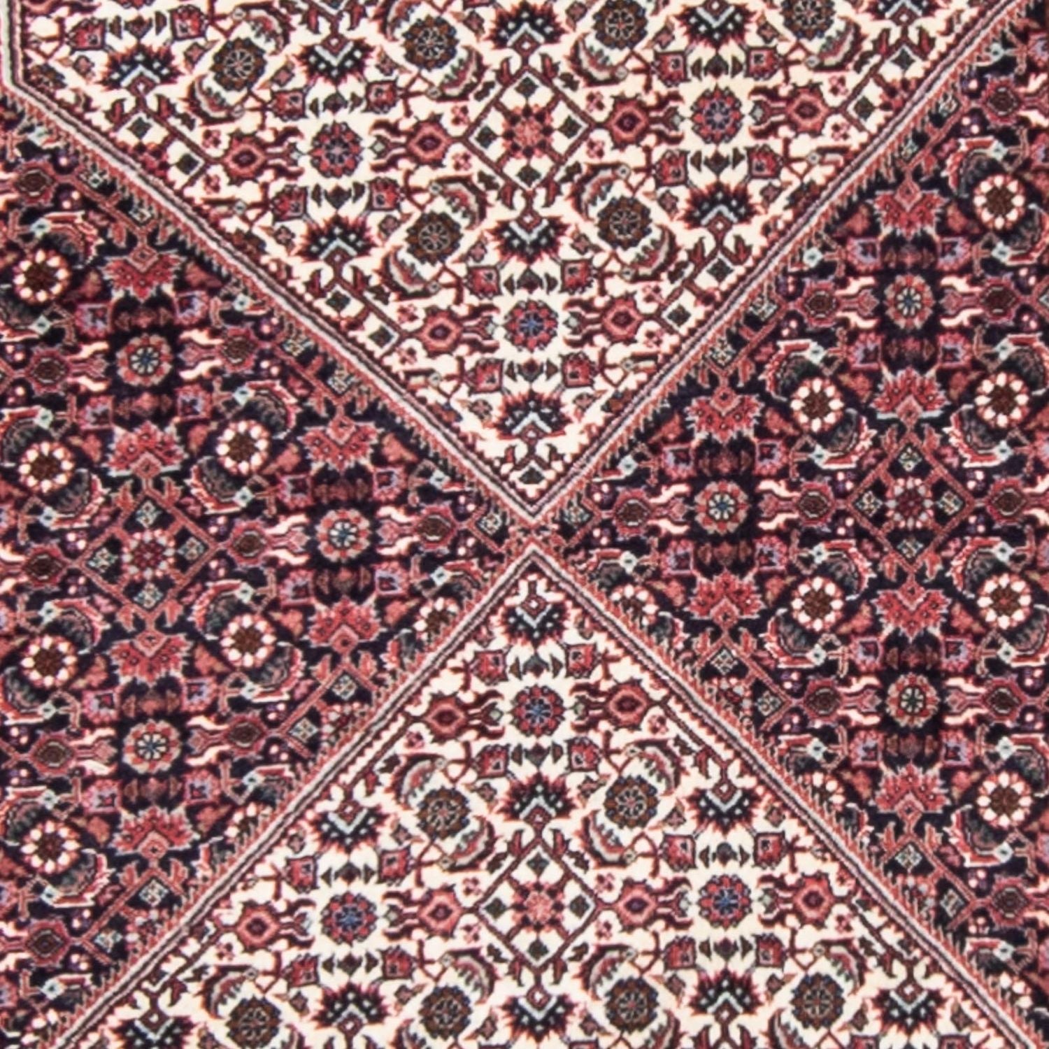 Tapis de couloir Tapis persan - Bidjar - 418 x 86 cm - rouge clair