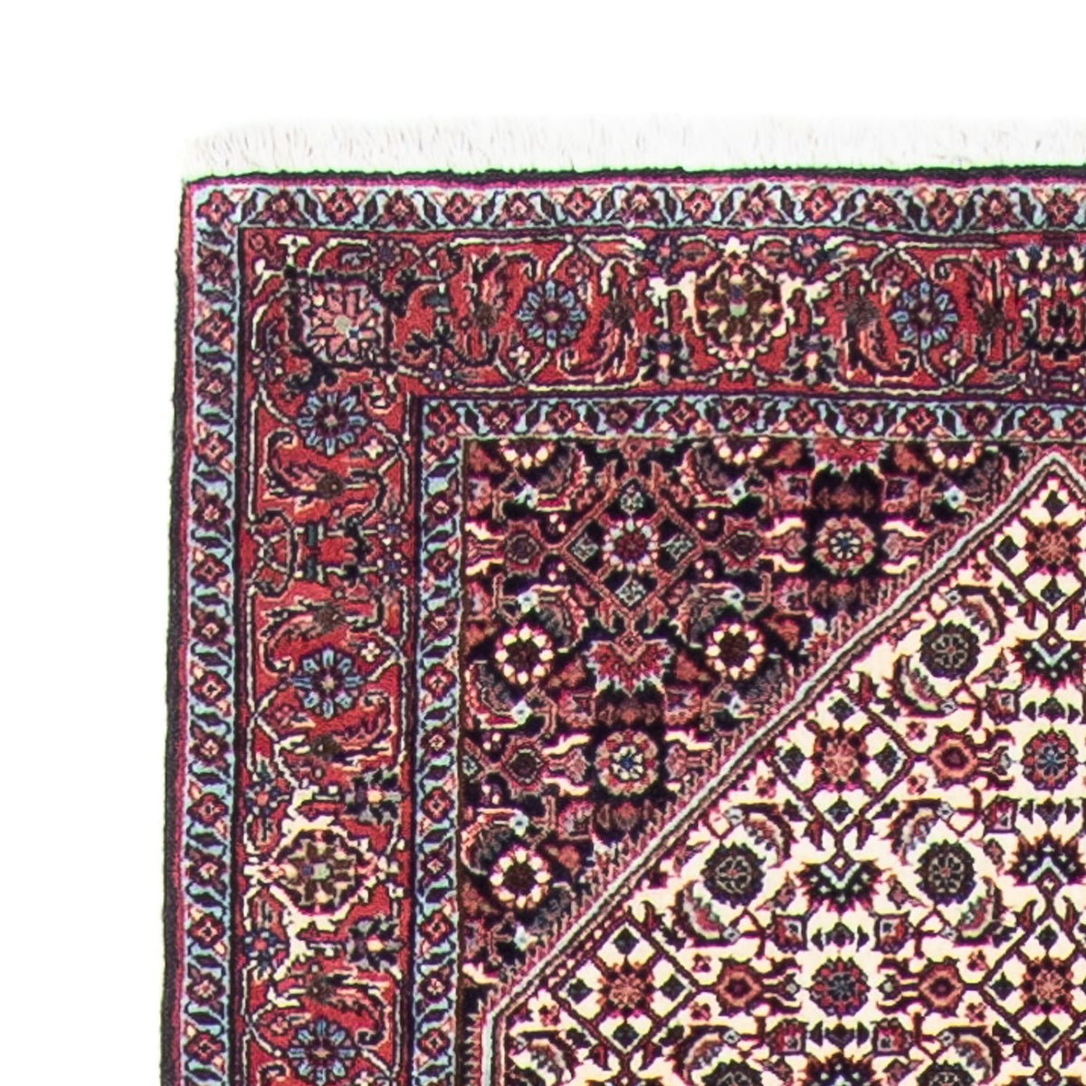 Tapis de couloir Tapis persan - Bidjar - 418 x 86 cm - rouge clair