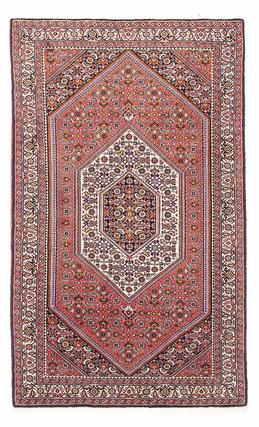 Tapis persan - Bidjar - 161 x 90 cm - rouge clair