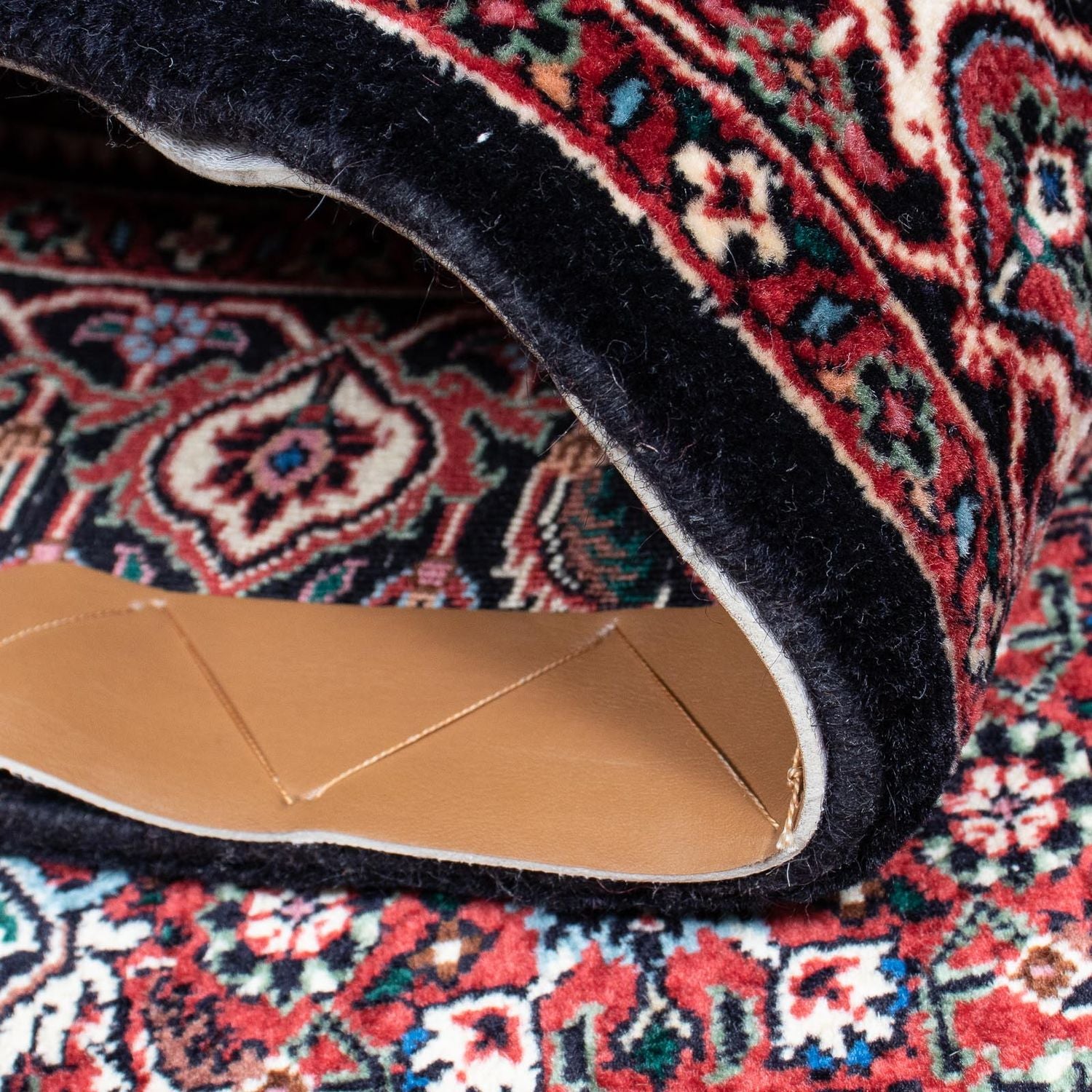 Tapis de couloir Tapis persan - Bidjar - 196 x 108 cm - bleu foncé