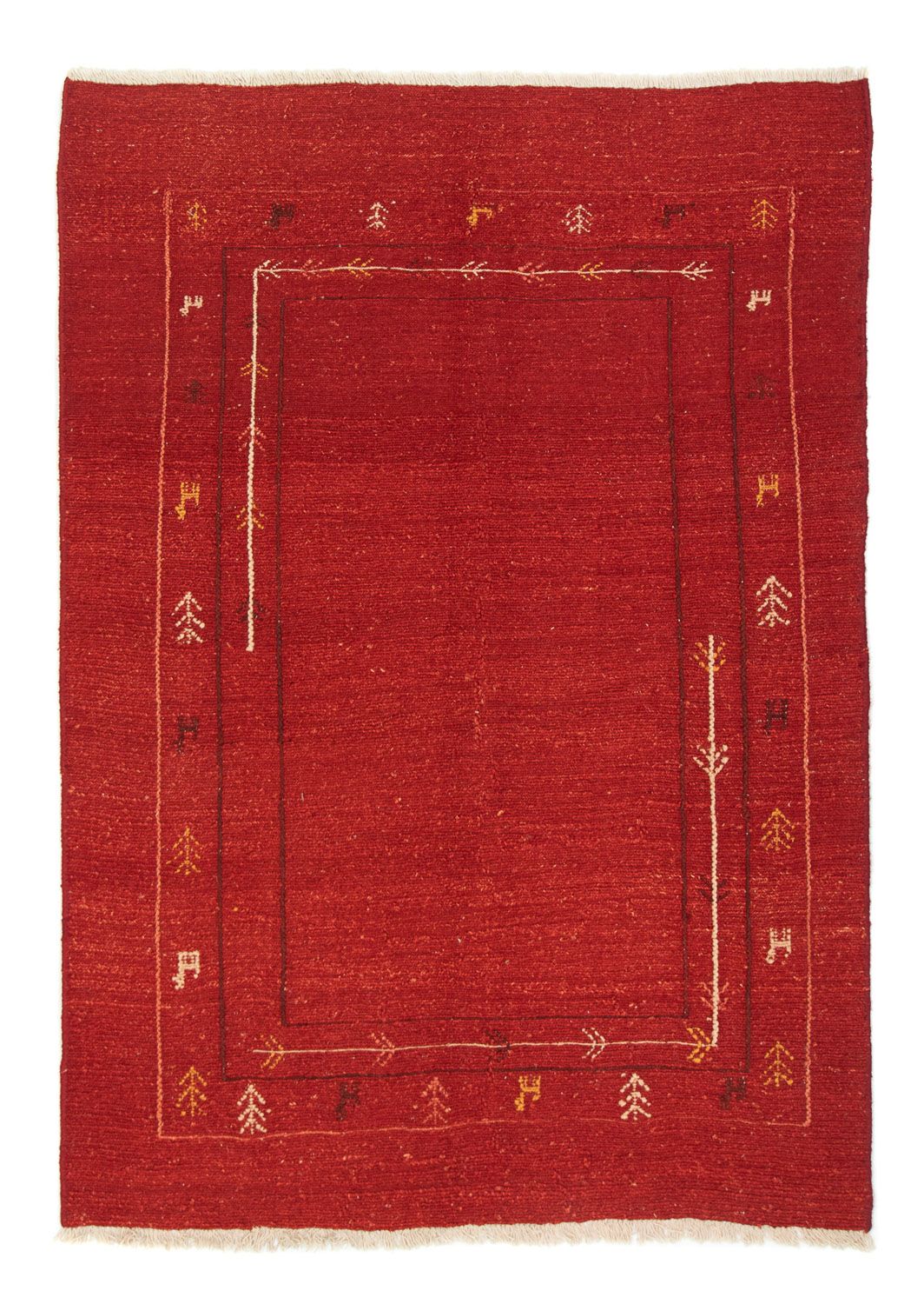 Tapis Gabbeh - Persan - 200 x 142 cm - rouge