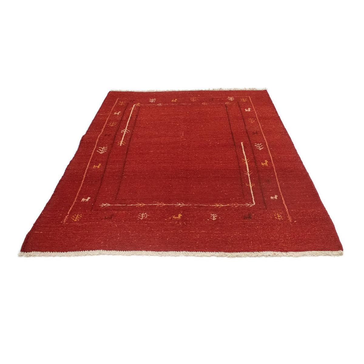 Tapis Gabbeh - Persan - 200 x 142 cm - rouge