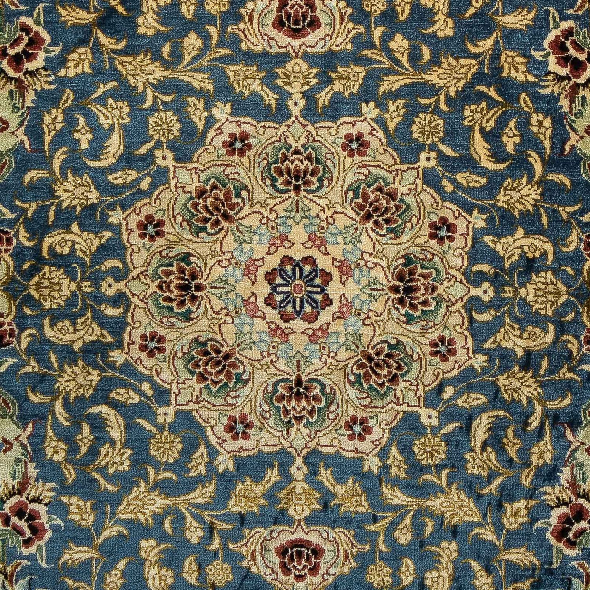 Tapis persan - Ghom - 86 x 58 cm - bleu