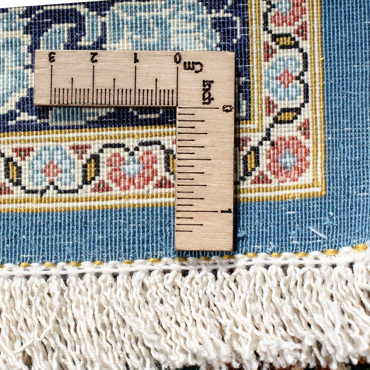 Tapis persan - Ghom - 86 x 58 cm - bleu