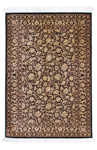 Tapis persan - Ghom - 118 x 80 cm - bleu foncé