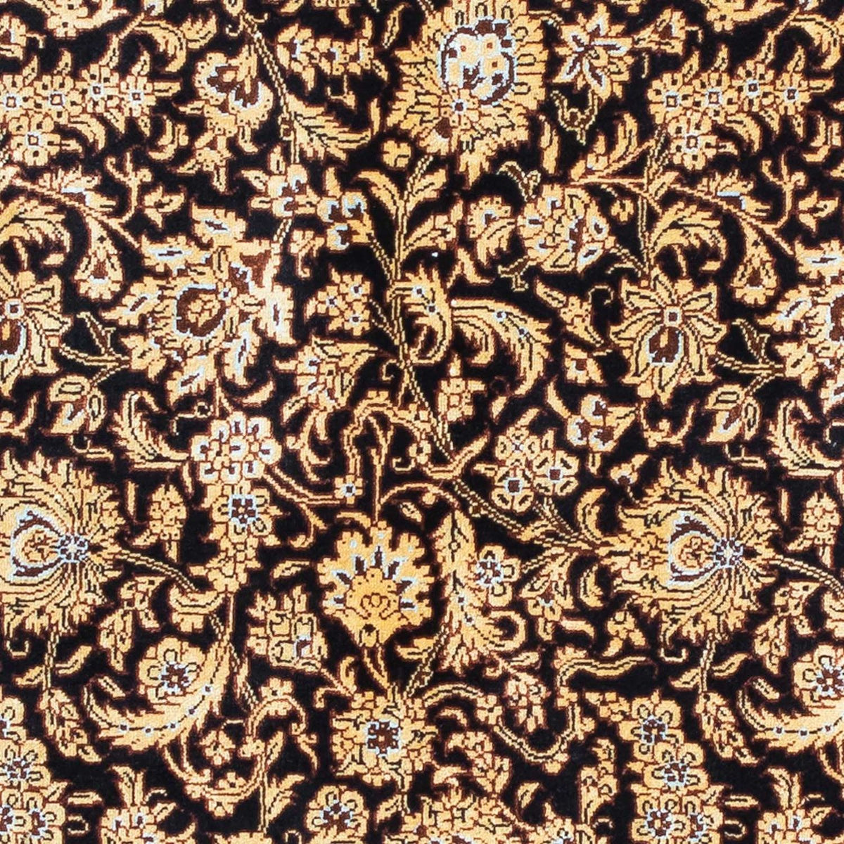 Tapis persan - Ghom - 118 x 80 cm - bleu foncé