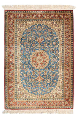 Tapis persan - Ghom - 117 x 80 cm - turquoise